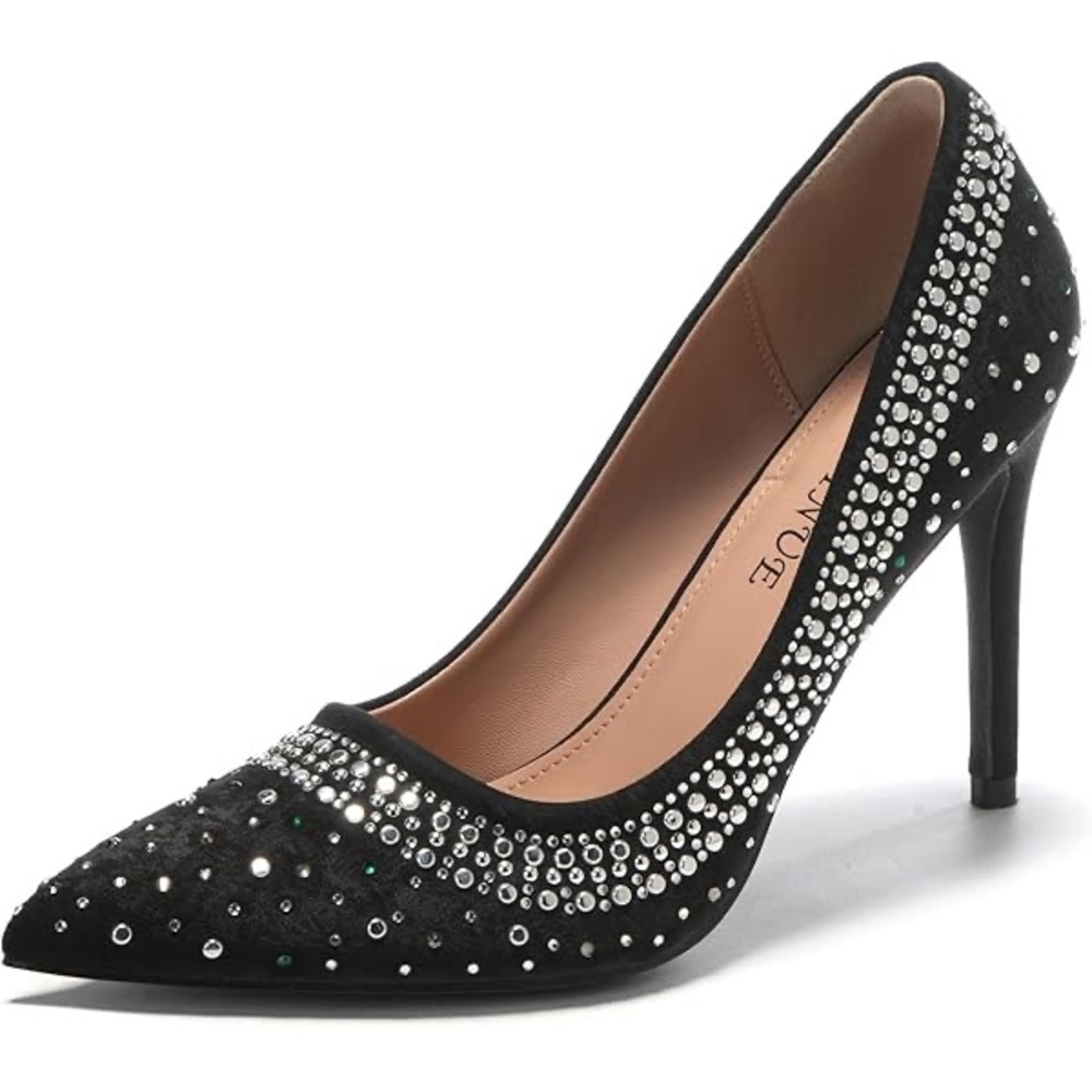 Elegant Black Studded Heels